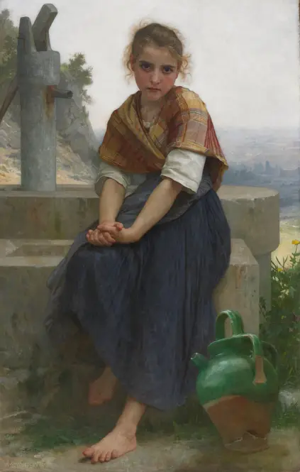 The Broken Pitcher (1891) by William Bouguereau